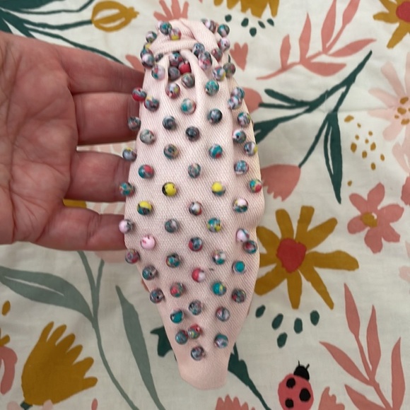 Lele Sadoughi Pastel Confetti Beaded Woven Headband - Picture 6 of 8